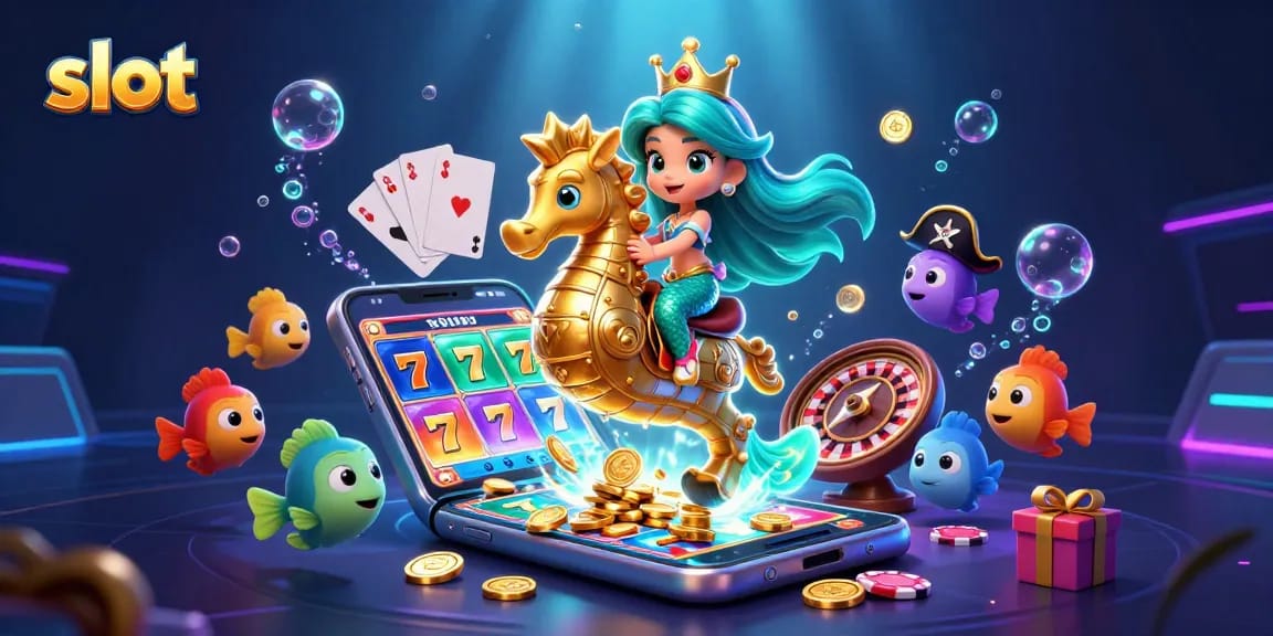 Spin captivating slot games featuring vibrant characters and underwater elements.