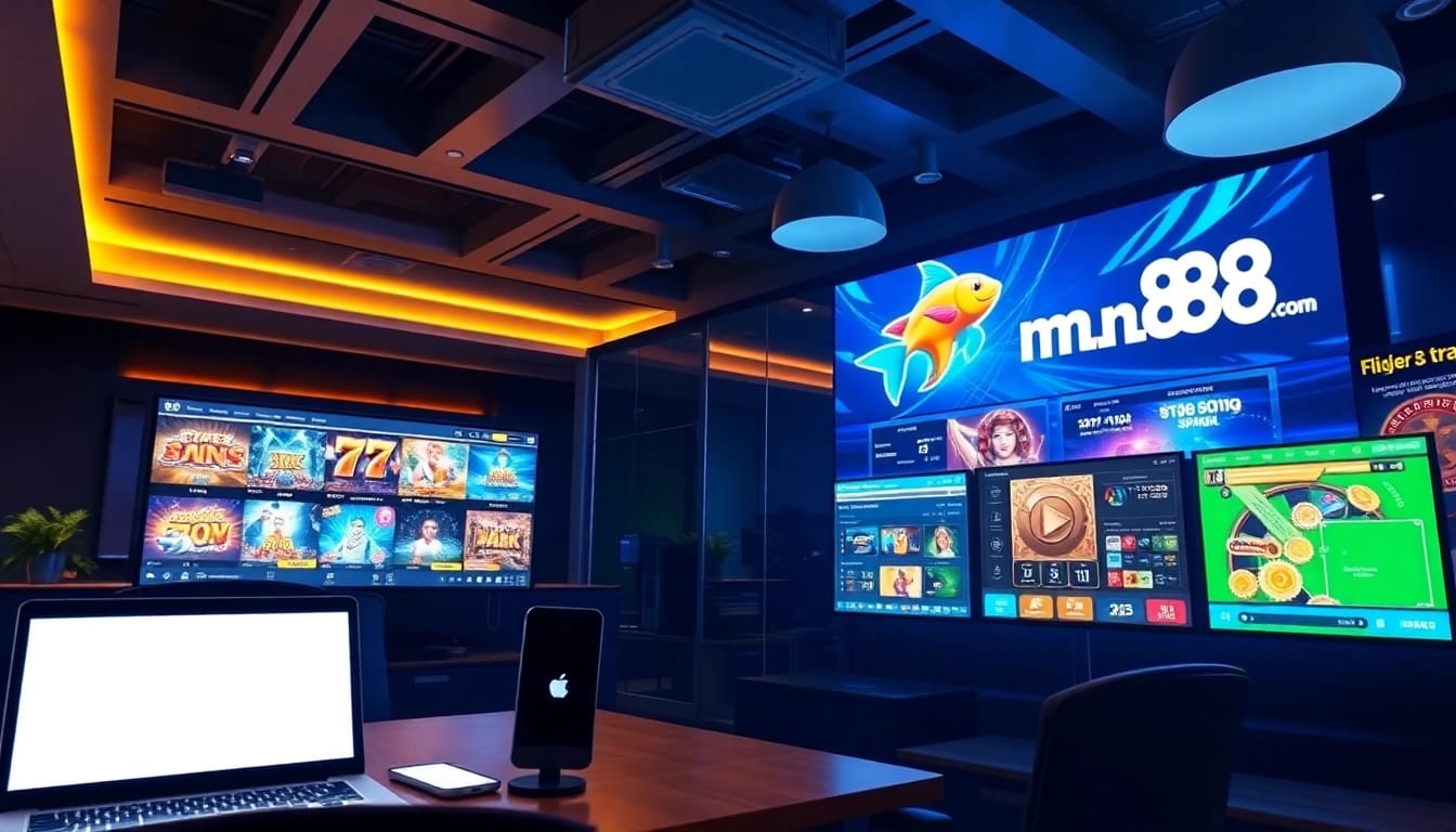 Explore exciting gaming options on mm88 com, showing vibrant casino games and sports betting screens.