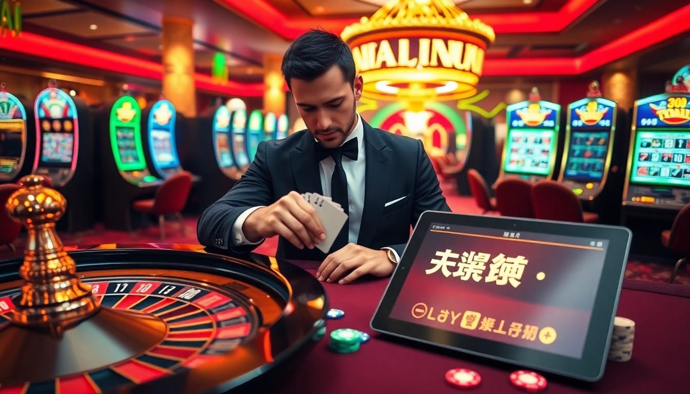 Experience the thrill of 바이낸스 회원가입 and casino excitement at a dynamic gaming table.