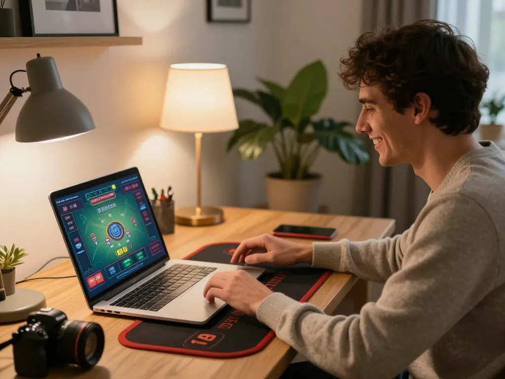Engaging in a live dealer game on okfun, illustrating an immersive online gambling experience.