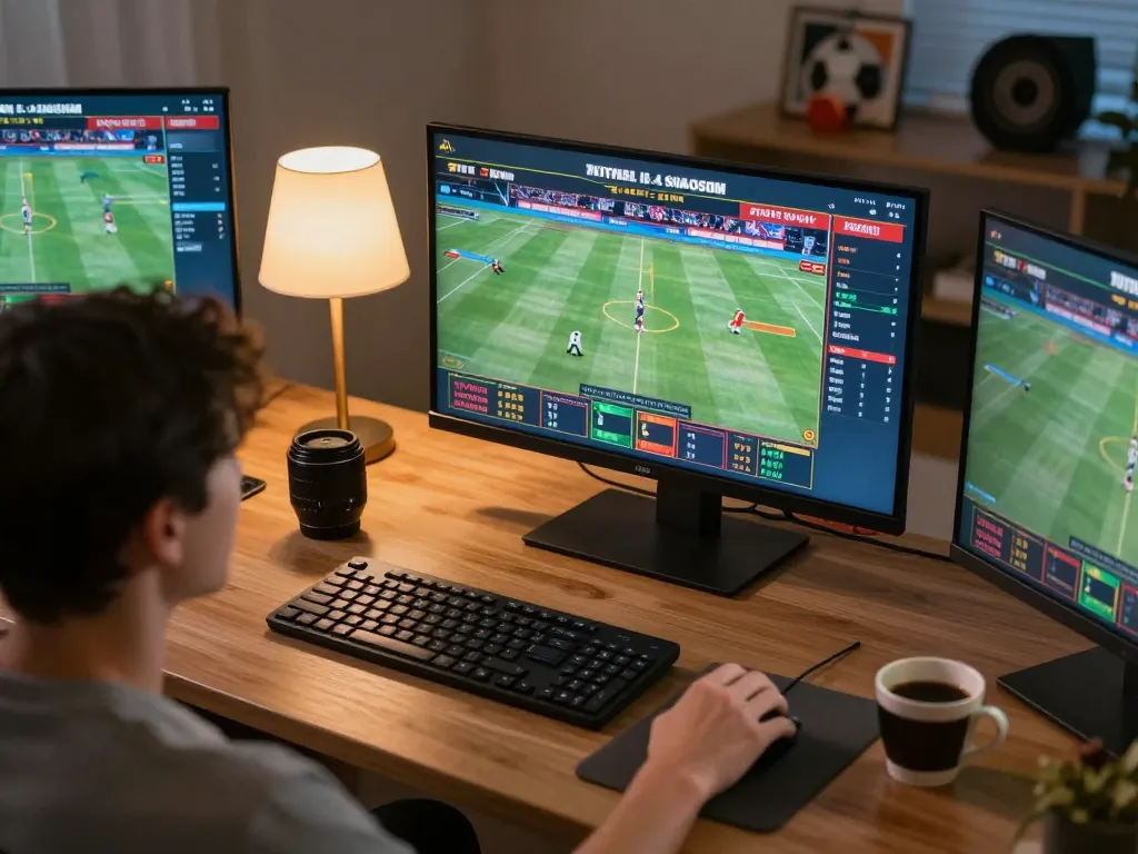 Betting on live sports at home using open88.com app, showcasing excitement and strategy.