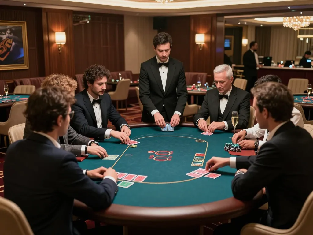 Players engage in high-stakes poker at the VIP area, showcasing their skills and strategies with vipwin.