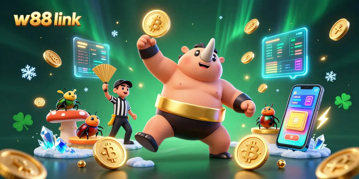 Engage with the dynamic world of betting at W88 link with our thrilling cartoon illustration.