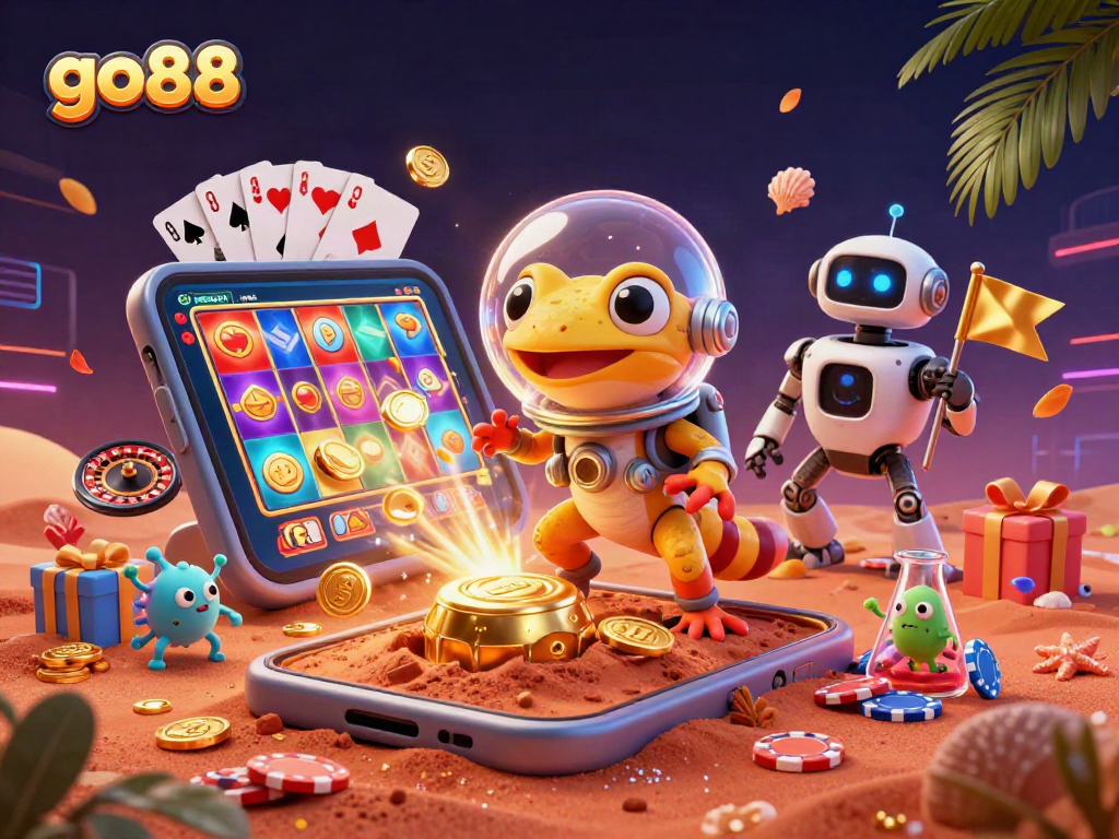 Engage with go88 thrilling casino adventures featuring a Martian gecko and a robot rover.