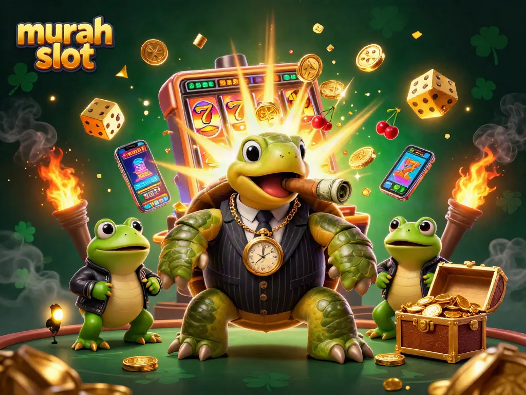 Menangkan putaran jackpot di slot murah dengan turtle modis dan logo menarik di kasino digital
