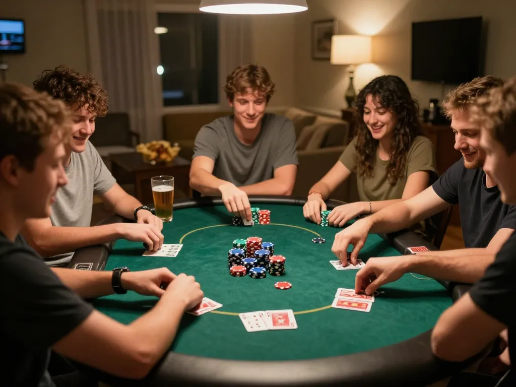 Pemain di rumah menikmati malam poker dengan strategi link ggdewa777 untuk kesenangan maksimal