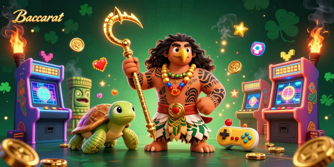 Baccarat game scene featuring exciting 3D character interactions with vibrant casino elements.