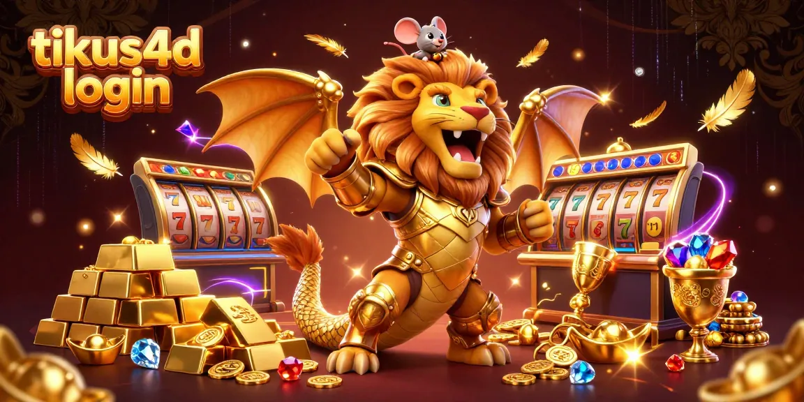 Experience the thrill of tikus4d login with the victorious chimera surrounded by casino treasures.