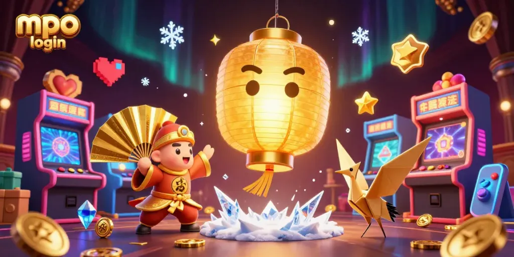 Masuki dunia seru mpo login dengan pesona lampion emas, permainan arcade, dan simbol keberuntungan.