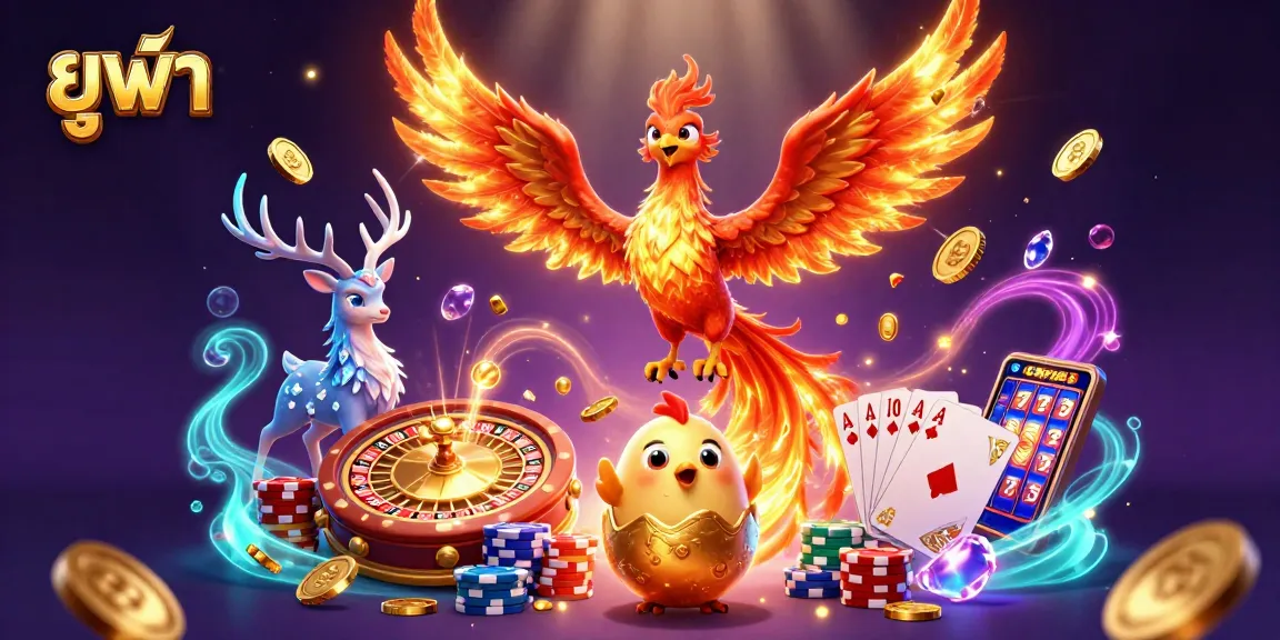 Experience the thrills of ยูฟ่า as a phoenix rises among dazzling casino elements.