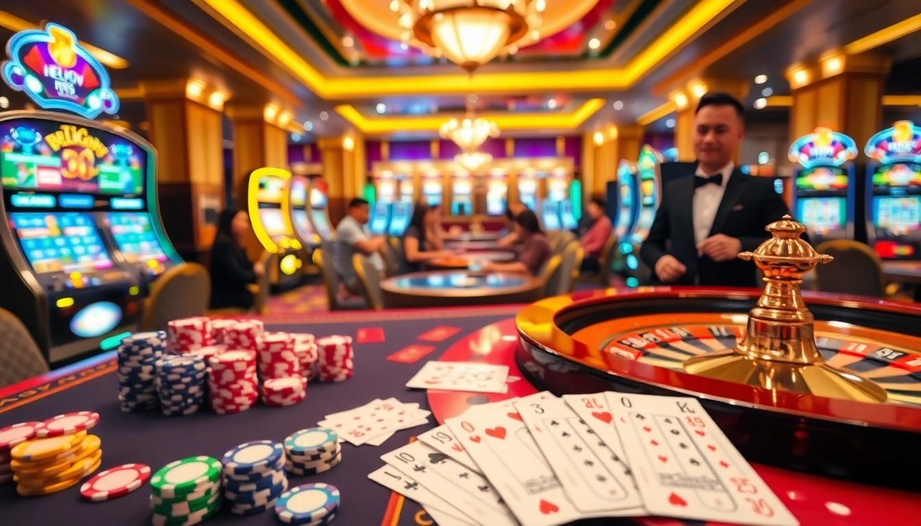 Experience excitement at Helloo88 with vibrant casino tables and dynamic gaming action.