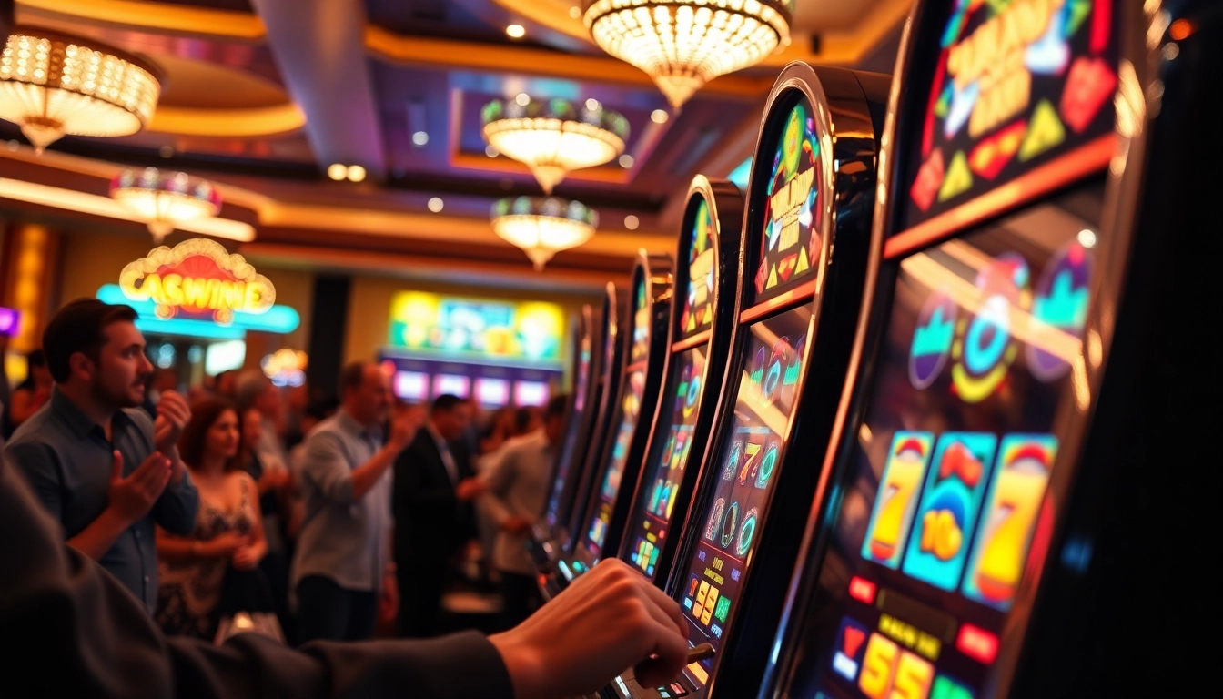 Engage with citinow slot login for an exciting casino experience highlighted by colorful slot machines.