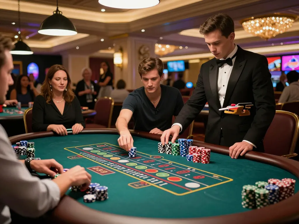 Experience ดูหนังออนไลน์ฟรี while enjoying a thrilling high-stakes casino game with vibrant ambiance and engaged players