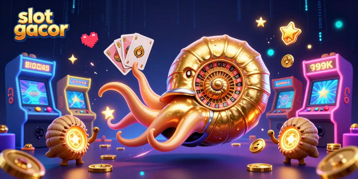 Menangkan slot gacor dengan menggambar naga nautilus berkilau dan slot simbol dalam desain yang penuh energi