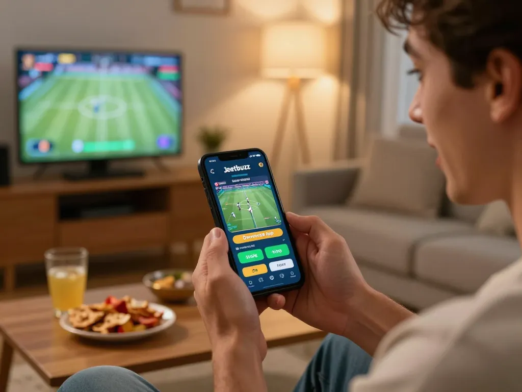 Experience thrilling gameplay with the Jeetbuzz Download App in a cozy setting.