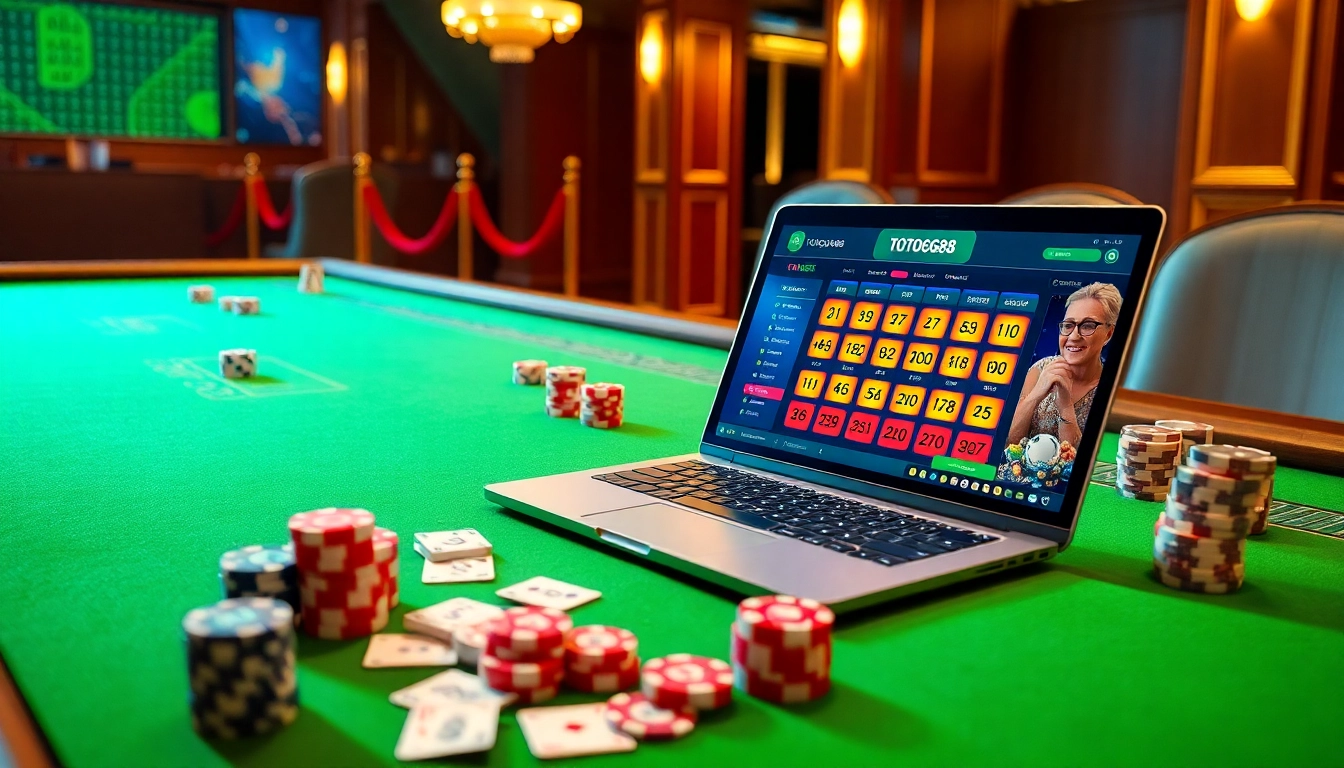 Experience thrilling online betting excitement with TOTOGG88 at a luxurious gaming table.