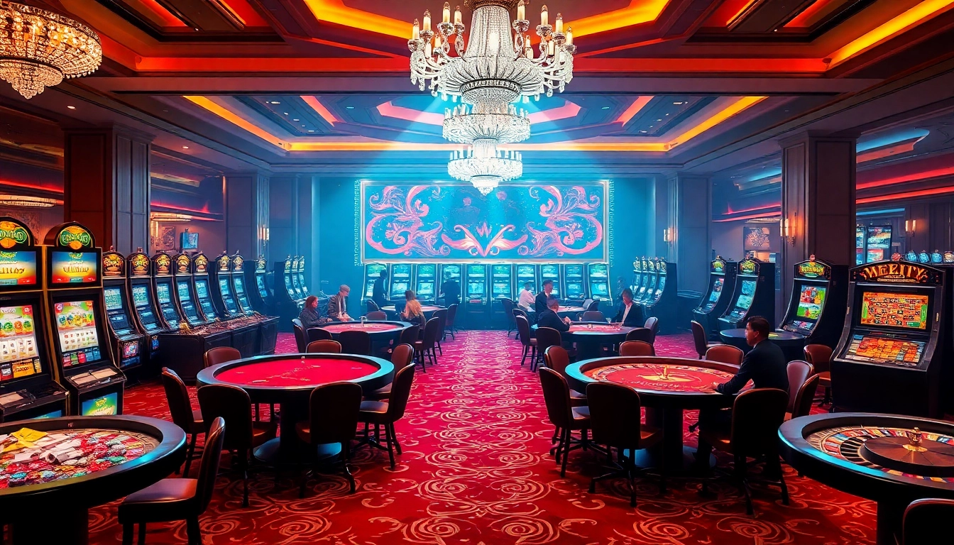Experience thrilling gameplay at 68VIP with gamers engaged in a vibrant casino atmosphere.