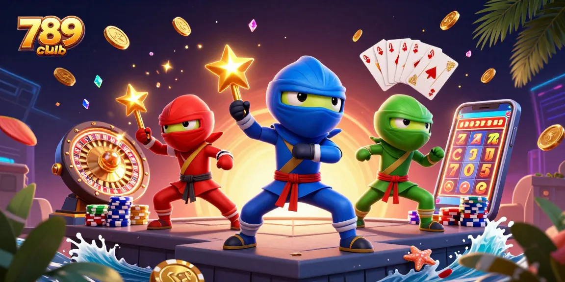 Experience thrilling gameplay with 789 club as chameleons battle amidst jackpot coins and neon excitement.