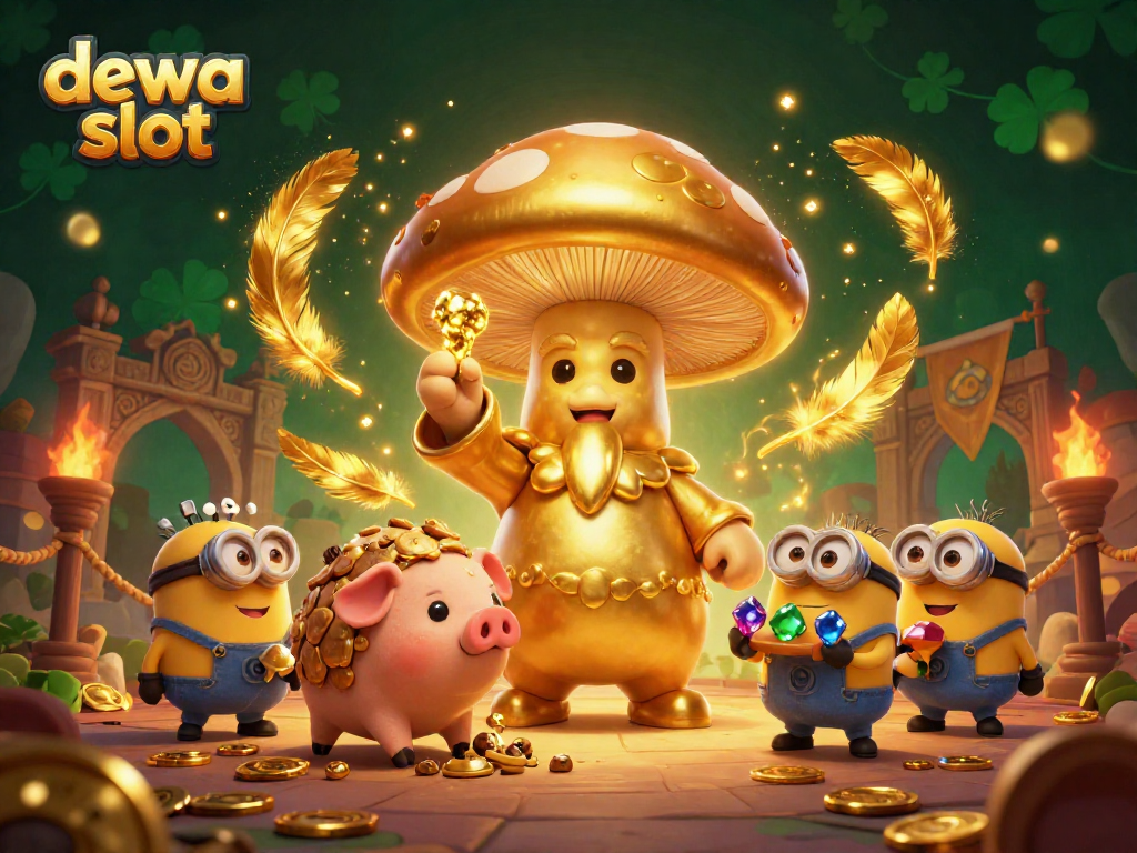 Menghasilkan hadiah dari dewa slot di situs dewa slot dengan ilustrasi 3D kartun yang menampilkan karakter magis dan keberuntungan.