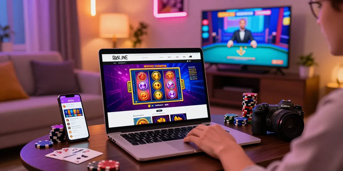 Exciting scene of engaging with new UK casino sites featuring colorful slot games and vibrant atmosphere.