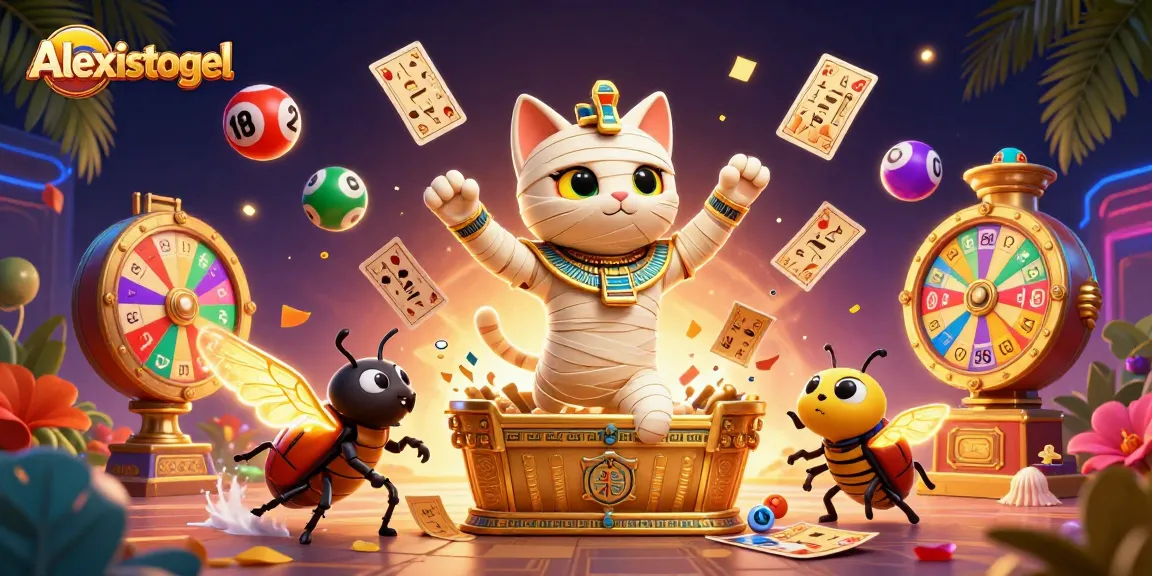 Menangkan hadiah besar di Alexistogel dengan ilustrasi kucing mummy 3D yang penuh warna!