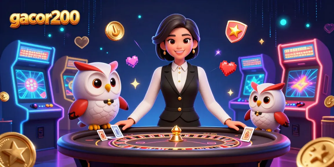 Play exciting casino games with gacor200 featuring a sleek Asian dealer and charming owl assistant.