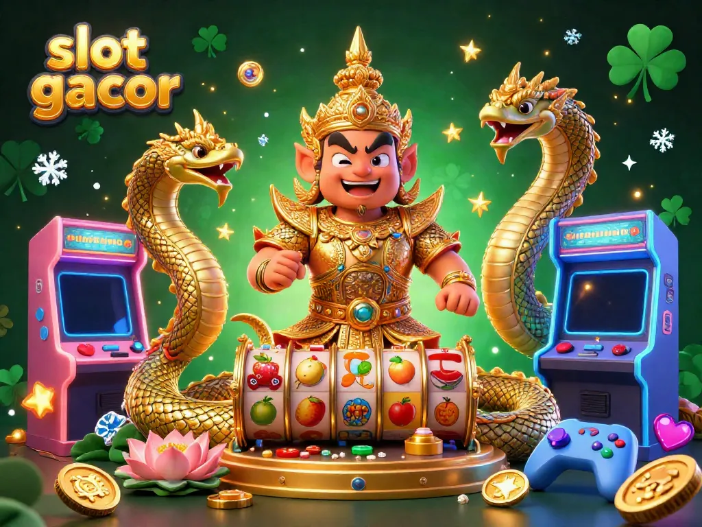 Putar dan menangkan jackpot dengan slot gacor di ilustrasi kasino yang menarik.