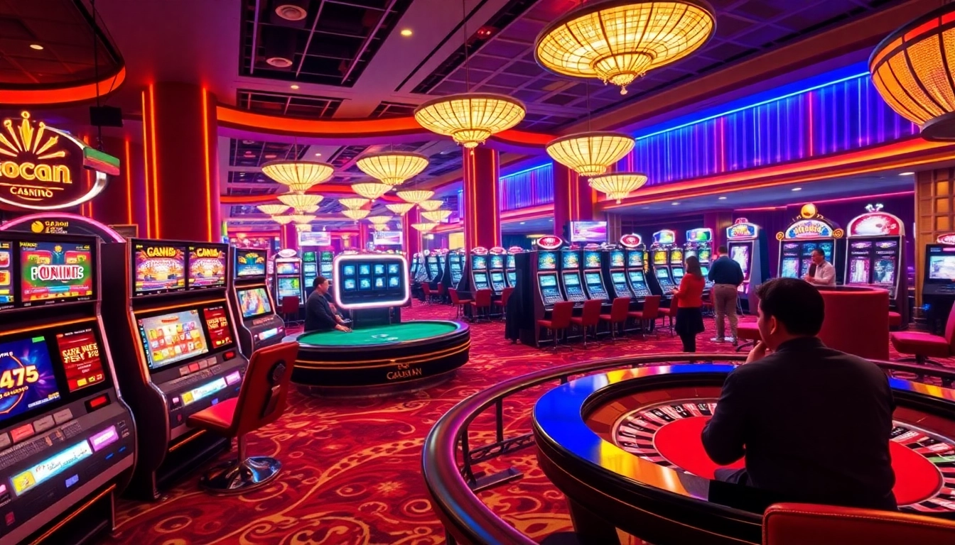 Experience the thrill of QQMacan Slot Gacor in a vibrant casino atmosphere.