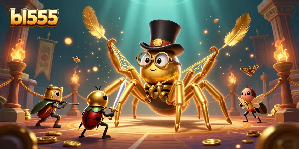 Players join the excitement of bl555 in a rich, dynamic casino scene filled with golden rewards.