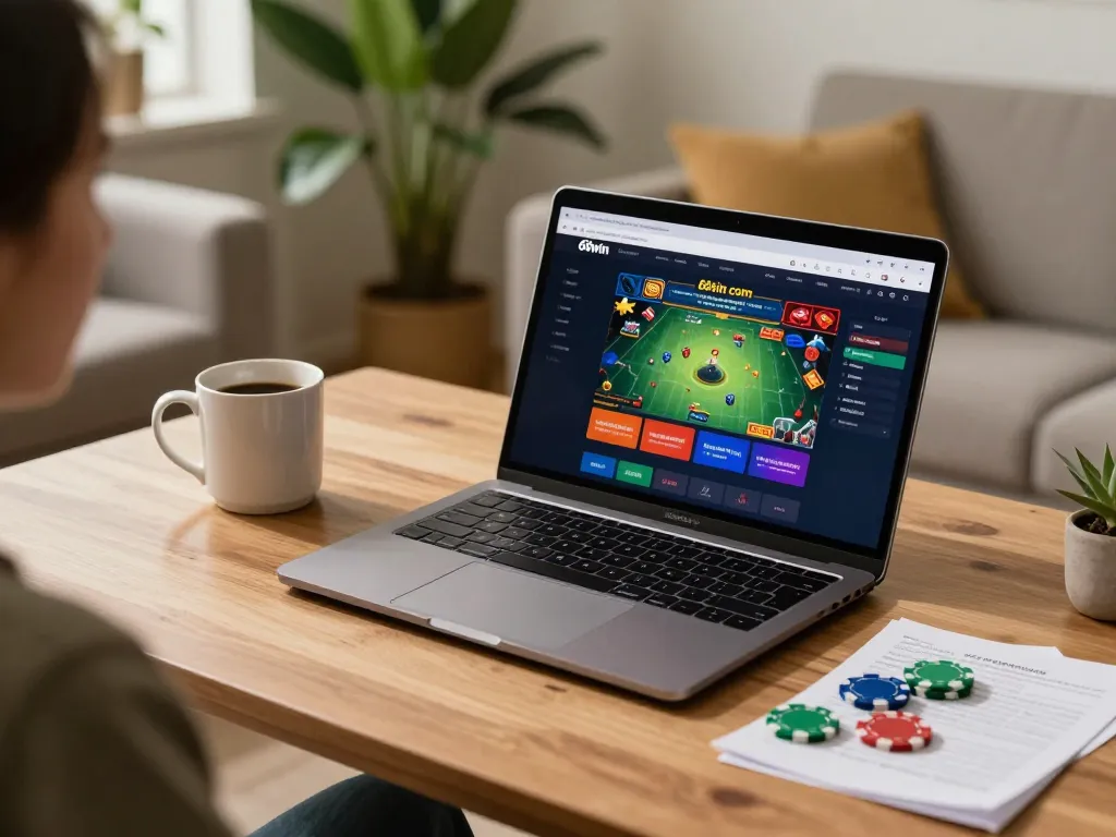 Experience thrilling gameplay on 68win com from a cozy home setup with vibrant online casino interface