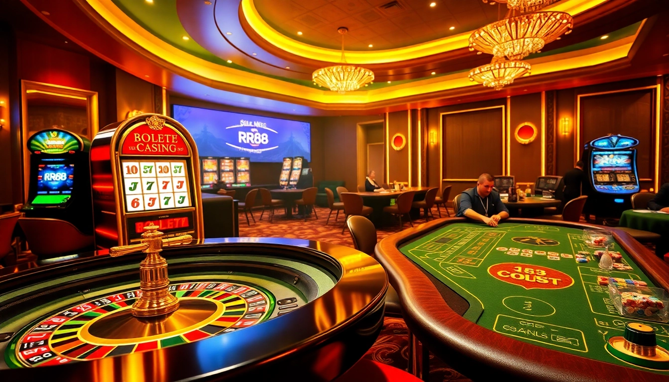 Exciting gaming action at nhà cái rr88 with roulette, poker, and slots.