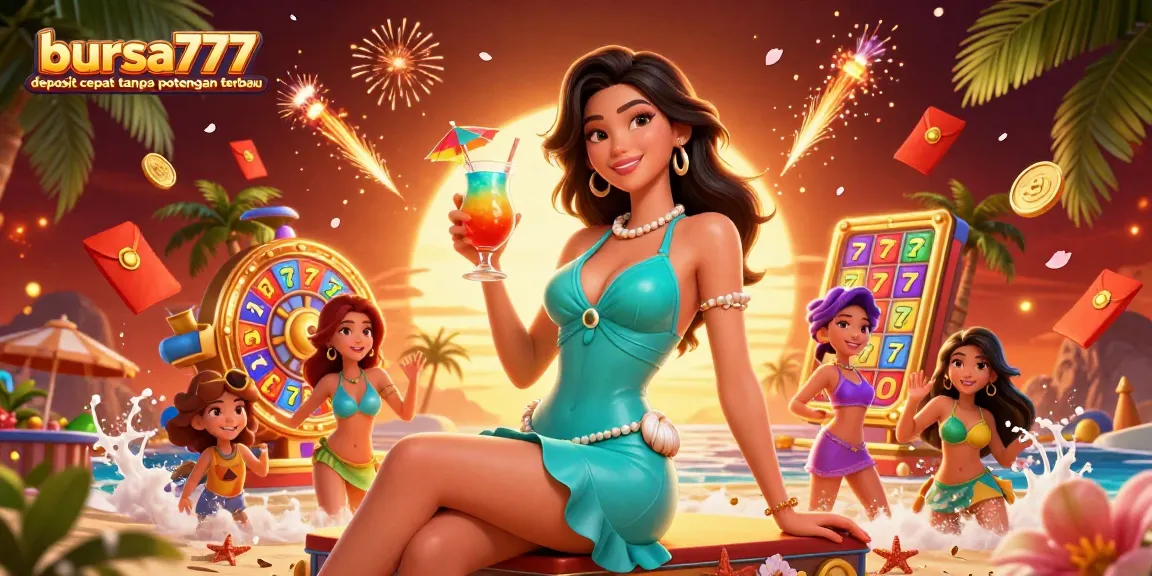 Experience the thrill of bursa777 deposit cepat tanpa potongan terbaru with a winning Asian woman in a casino setting.