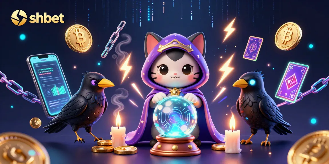 Engage with shbet through vibrant casino chaos featuring a fortune teller cat, glowing coins, and dynamic visuals.