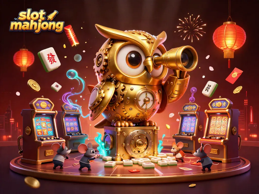 Experience thrilling action in slot mahjong with lucky symbols and animated characters illuminating the casino!