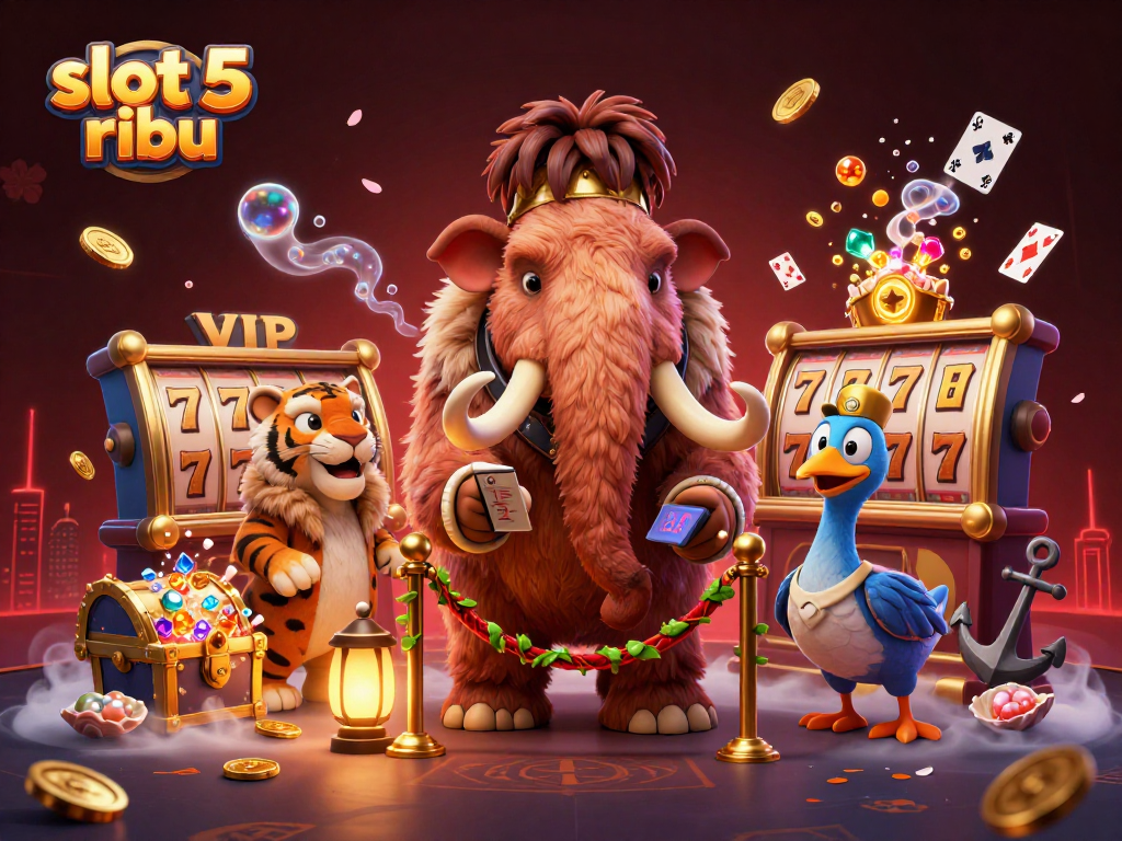 Enjoy thrilling gameplay with slot 5 ribu featuring dynamic characters in a vibrant casino scene.