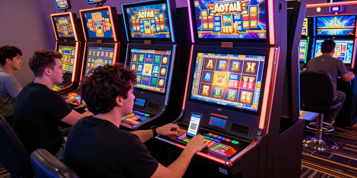 SLOT7000 gaming scene with players engaging on vibrant digital interface using QRIS payment.