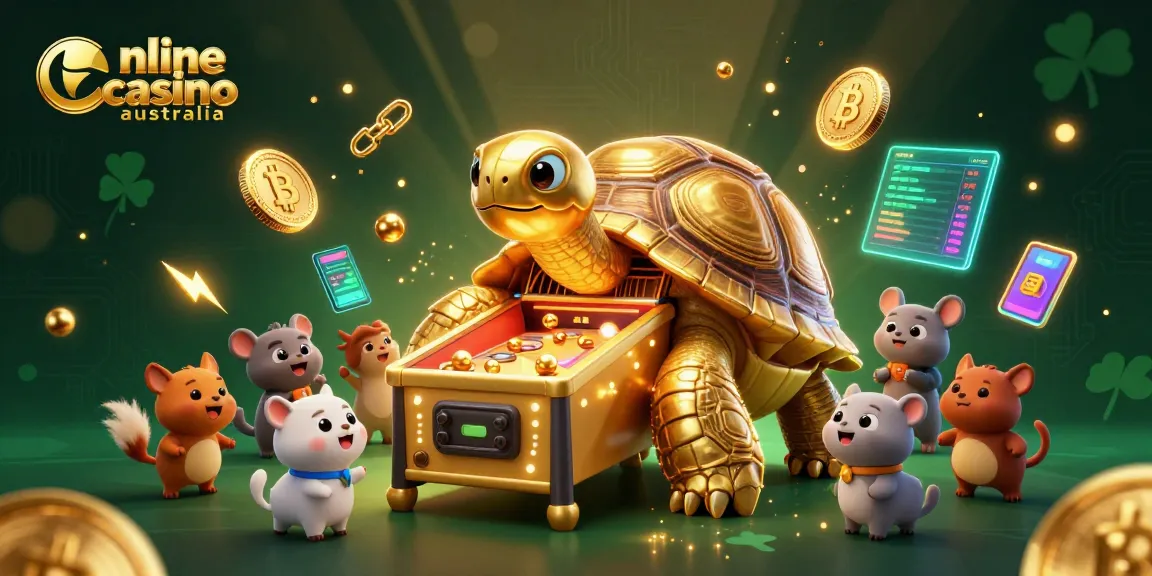 Experience the excitement of online casino Australia with our dynamic 3D cartoon scene.