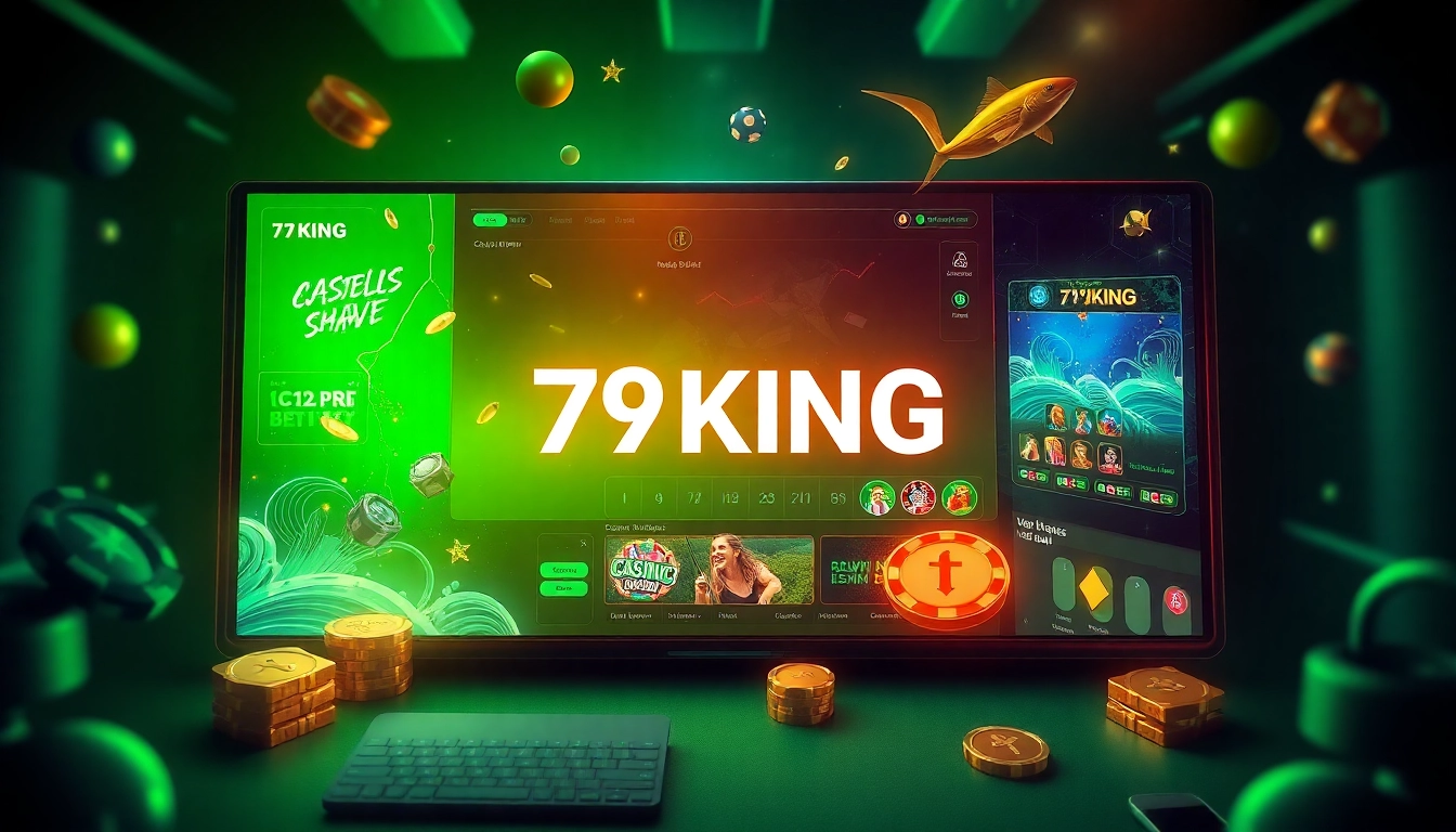 79KING online platform featuring vibrant slots and sports betting interface