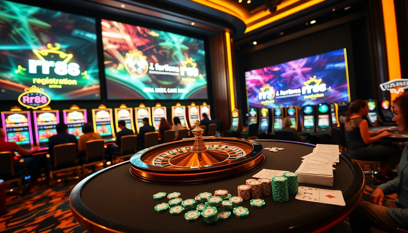 Experience thrilling gambling with the rr88 link featuring vibrant slots and a luxurious casino atmosphere.