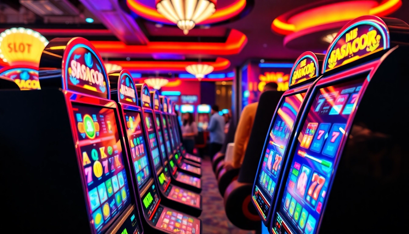 Rasakan keseruan slot gacor di mesin slot dengan tampilan cerah dan pemain antusias.