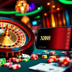 Experience thrilling gameplay at https://ax88.com.de/ with vibrant casino elements and a mobile app interface.