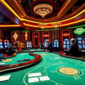 Exciting gaming atmosphere at QQ88z Net casino with vibrant tables and players in action.