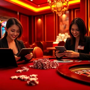 Experience the excitement of Ga888 with vivid casino visuals and thrilling action at the gaming tables.