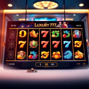 Rasakan keseruan permainan luxury777 game dengan antarmuka yang menarik dan simbol berkilau.