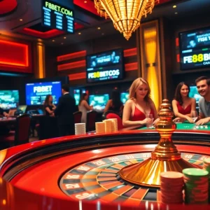 Experience thrilling betting action with F8BET.COM in a vibrant casino setting.