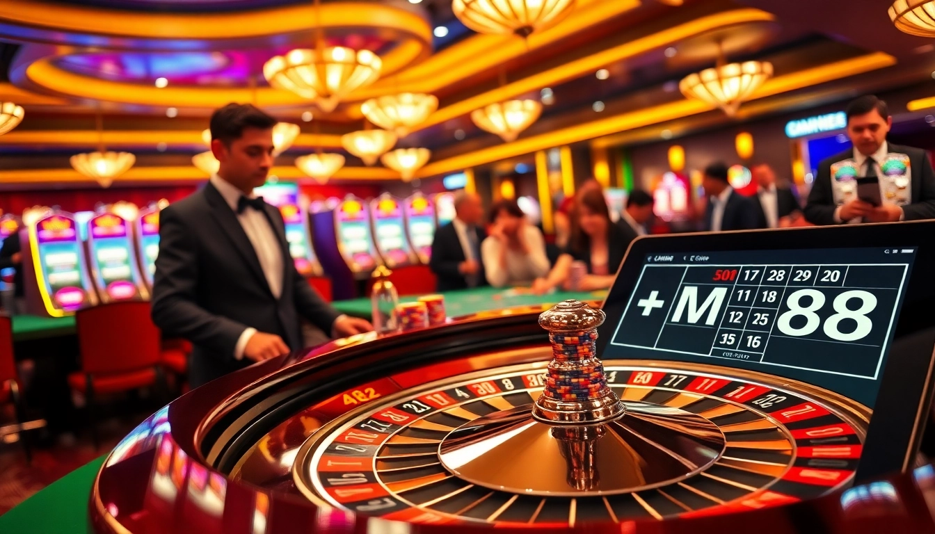 Experience thrilling gameplay at mm88 with an engaging roulette table scene.