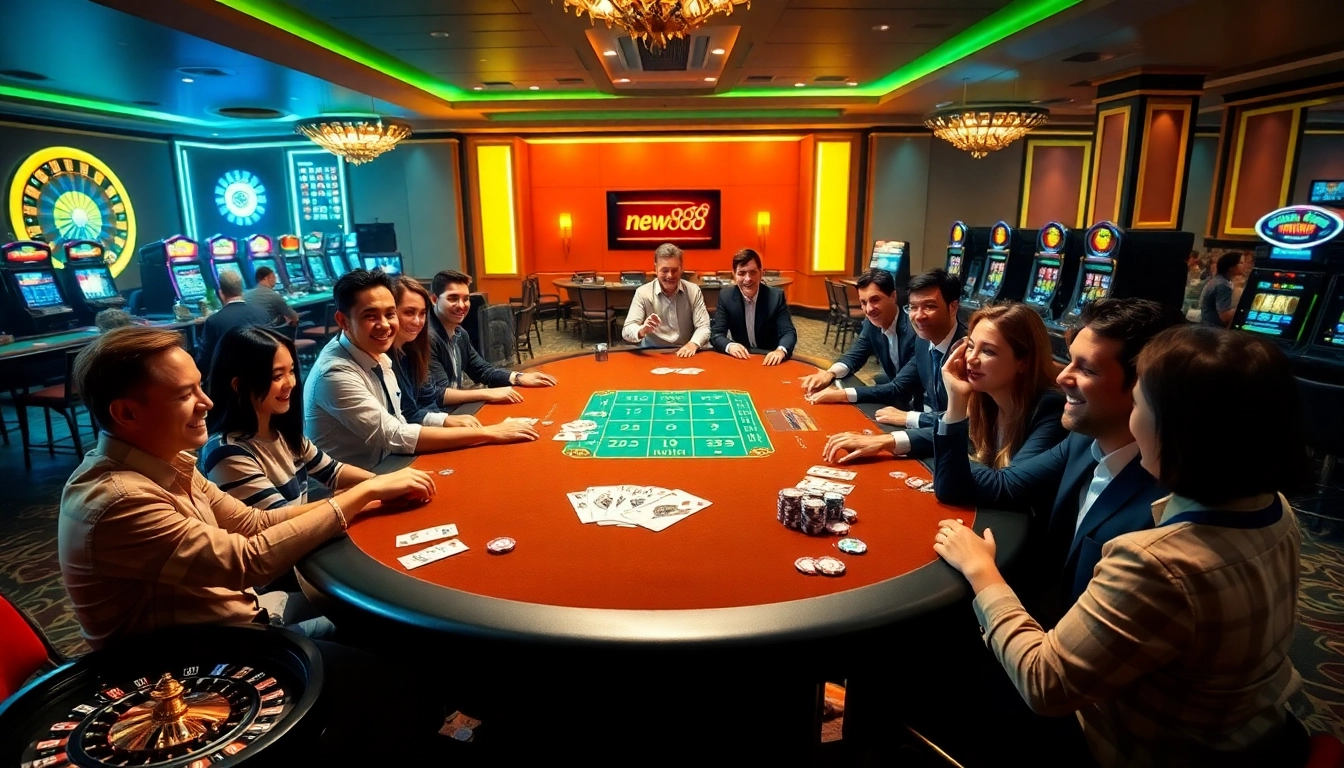 Players enjoying a thrilling game of blackjack at new888's premium online casino table.