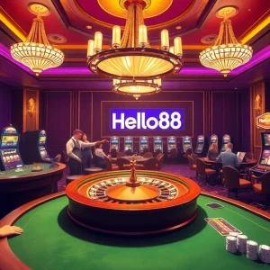 Hello88 offers an exhilarating casino experience with vibrant games like roulette and engaging slot machines.