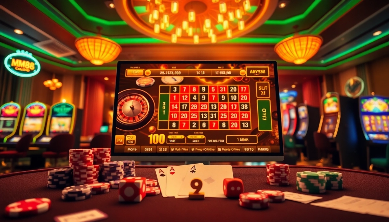 Experience the excitement of online gaming at https://mm88.nl/ with vibrant colors and immersive casino elements.