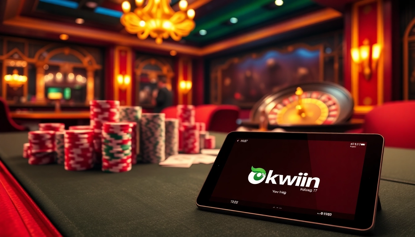 Players engaging at a poker table while exploring games on https://okwin.blog/ and reveling in the casino's excitement.